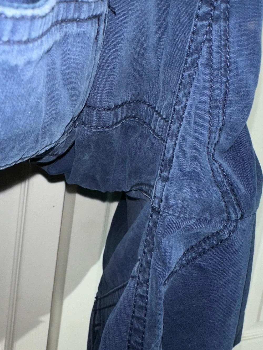 Vintage Polo Ralph Lauren Military Cargo Pants Cotton Blue Size 36x30  AA22